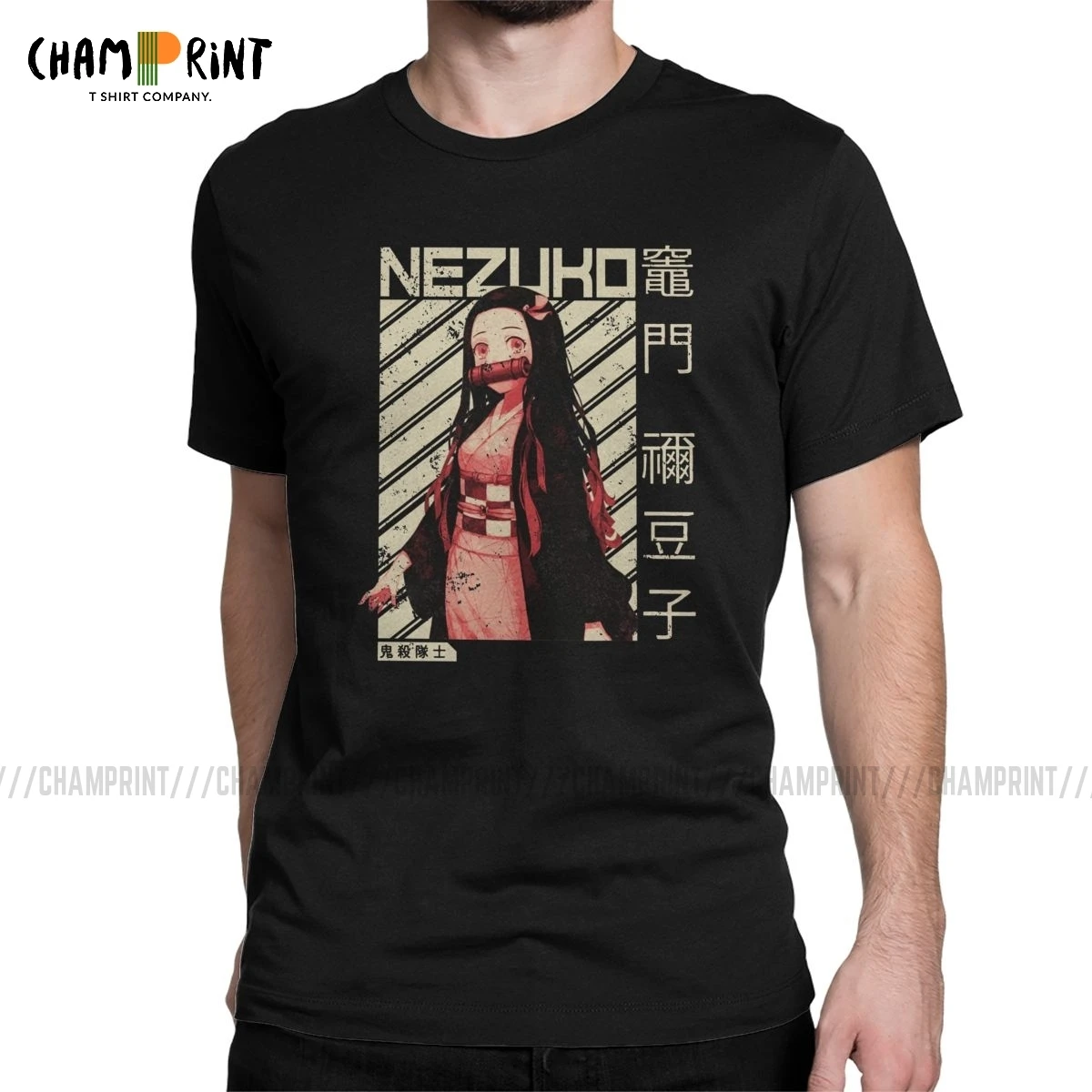 Demon Slayer Nezuko Kimetsu No Yaiba аниме футболка для мужчин креативная хлопковая футболка футболки с коротким рукавом топы с принтом
