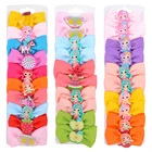 10 шт.компл. фрукты банты, заколки для волос для милых девочек Единорог Заколки для волос ручной работы Симпатичные заколки Головные уборы Детские аксессуары для волос