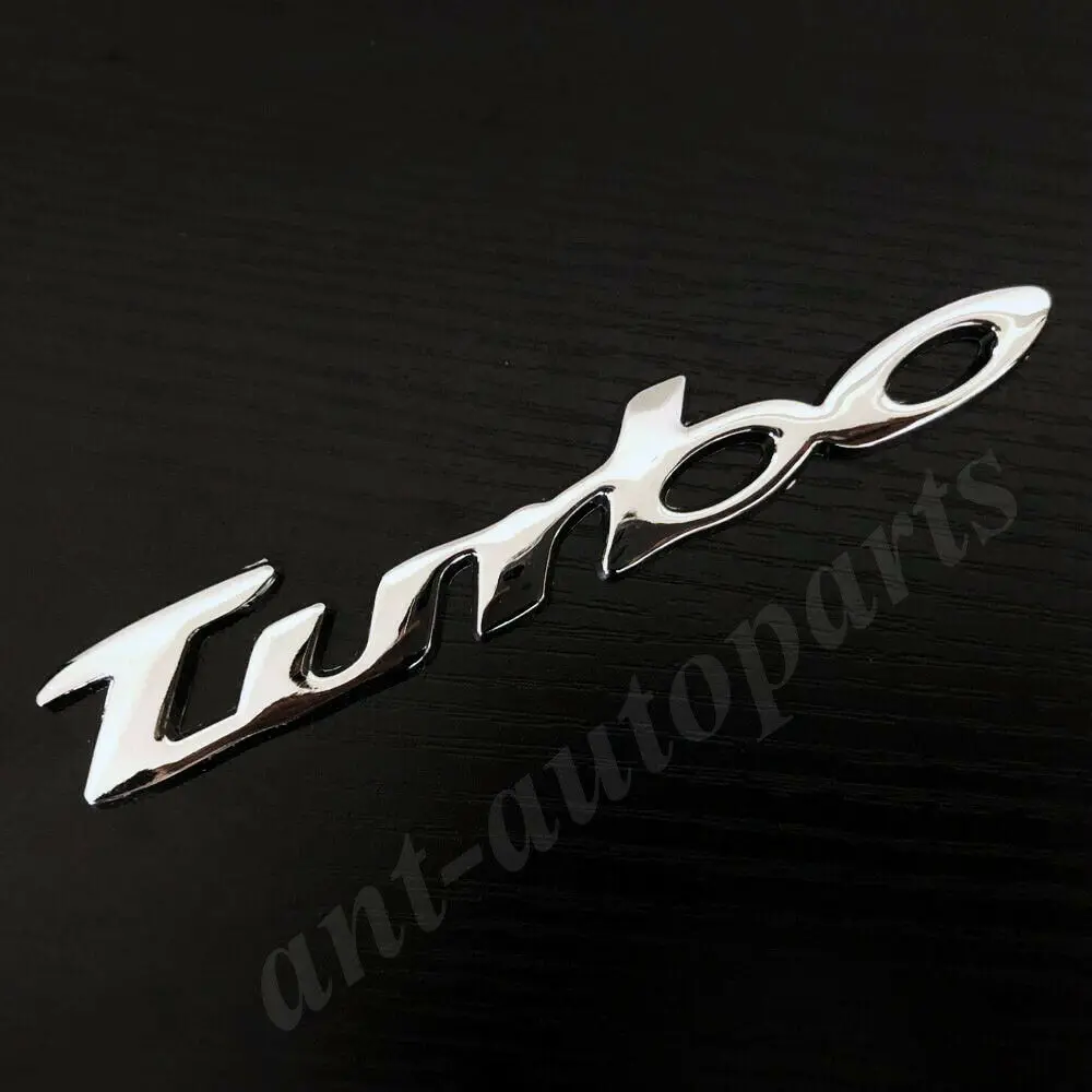 

3D Metal Chrome Turbo T Car Trunk Rear Emblem Badge Decal Sticker 2.0 3.0