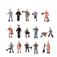 25pcs 187 ho scale miniature people model worker figurines for model train diorama scenery diy accessories assorted
