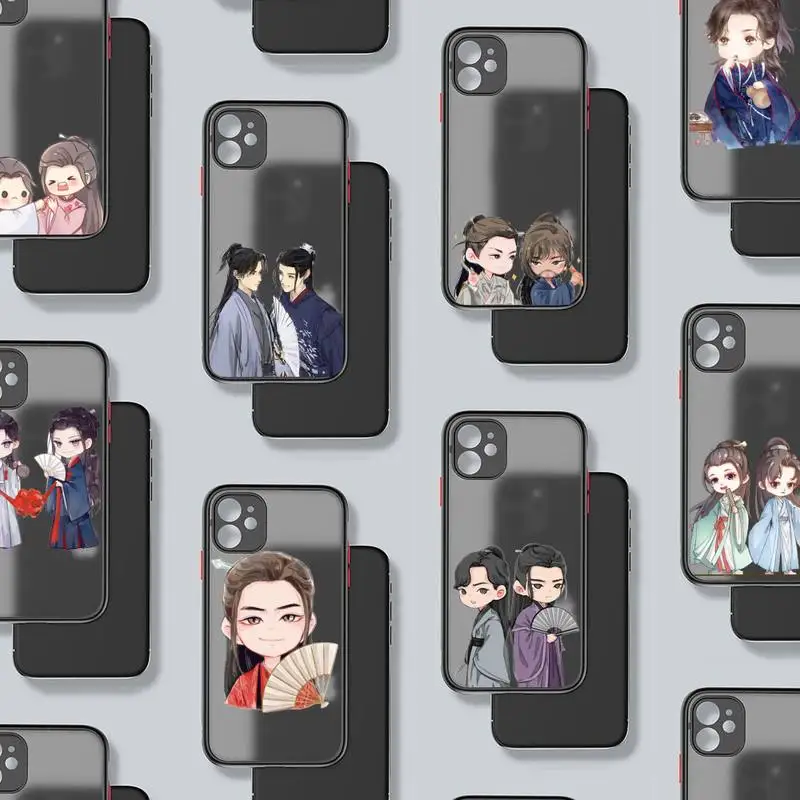 

Word of honor cartoon lovely Phone Case matte transparent For iphone 7 8 11 12 plus mini x xs xr pro max cover