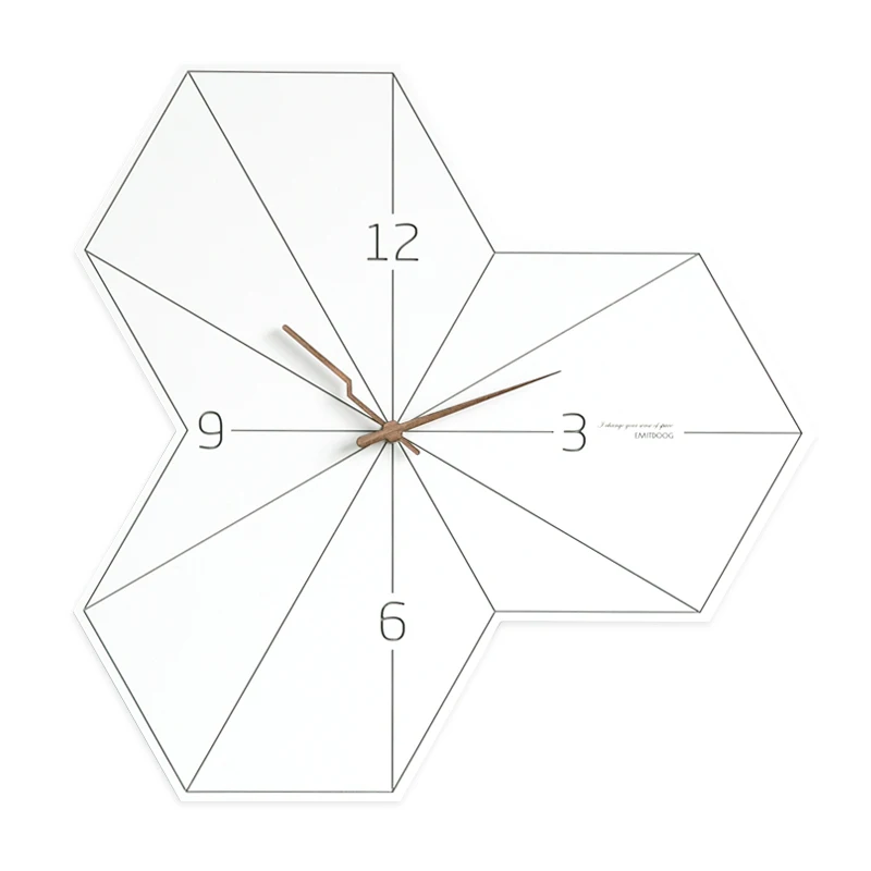 Modern Design Wall Clock Nordic Minimalist Geometric Quiet Art Creativity White Zegar Scienny Watch DE50WC | Дом и сад