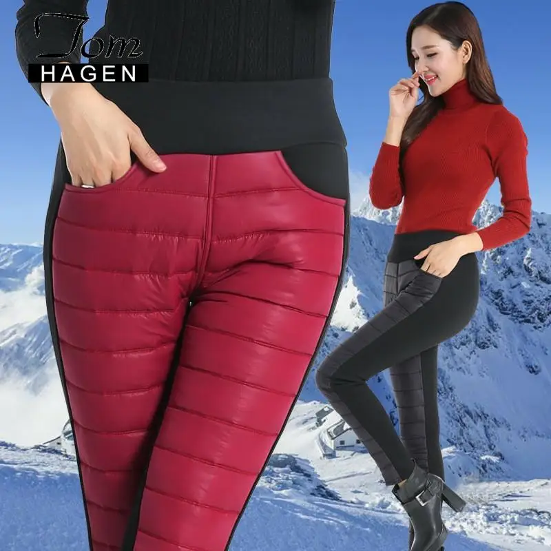 Зимние женские брюки с высокой талией теплые размера плюс Свободные корейские