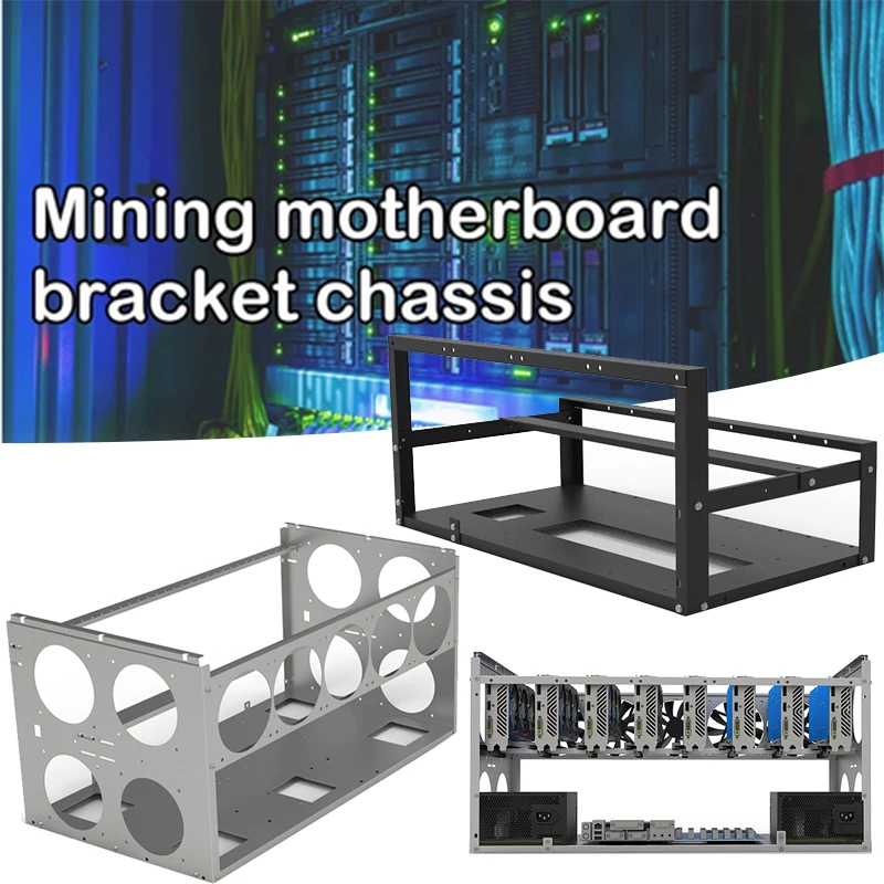 Новые штабелируемые открытые Каркасы для майнинга ETH/ETC/ZEC Ether Accessories Bitcion Tools 6/8/12 GPU