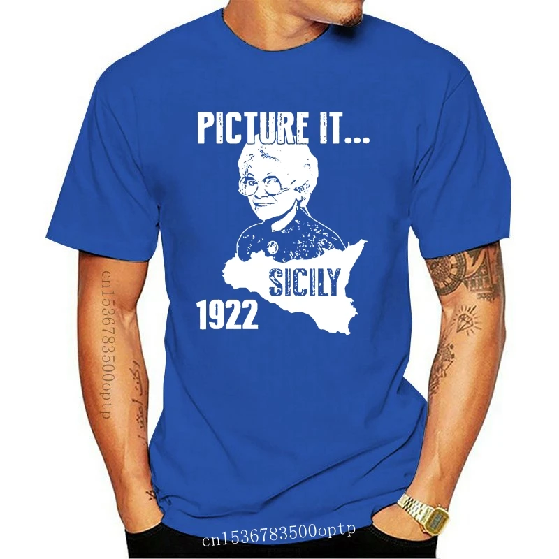 

Новинка 2021, Мужская футболка, модная забавная Мужская хлопковая футболка с изображением It-острова Сицилия 1922