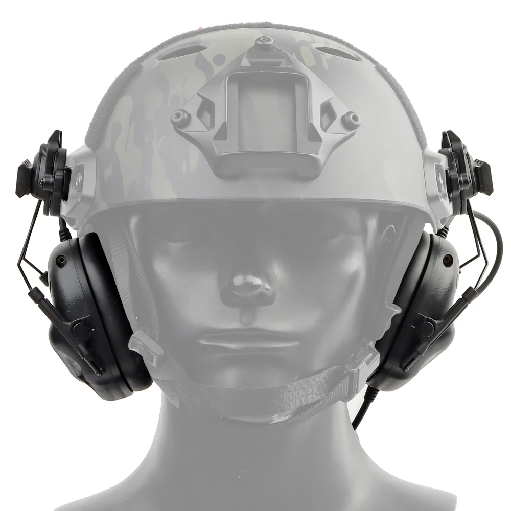 Tactical Headsets with Fast Helmet Rail Adapter Military Airsoft CS Shooting Headset Army Communication Accessories | Спорт и