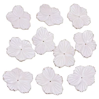 10 pcs 22mmx33mm flower shell charms pendants natural white mother of pearl