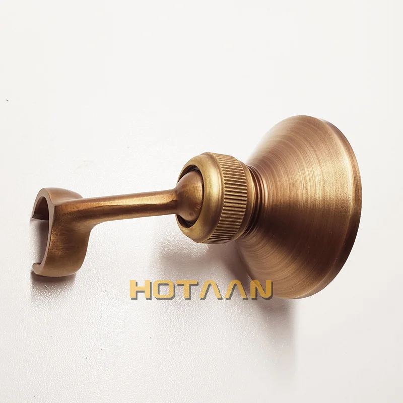 solid brass made antique brass wall mounted hand shower holder hook pedestal bracket in wall shower accessories bathroom fitting free global shipping