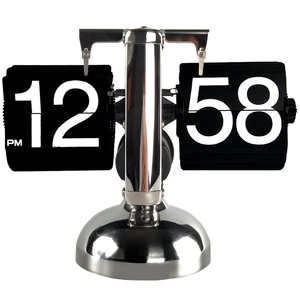 Creative Automatic Page Turning Clock Retro Living Room Decoration Seat Clock Modern Simple Mechanic