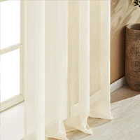 topfinel modern white tulle curtains for living room multicolor chiffon solid sheer voile window curtains for kitchen pink white
