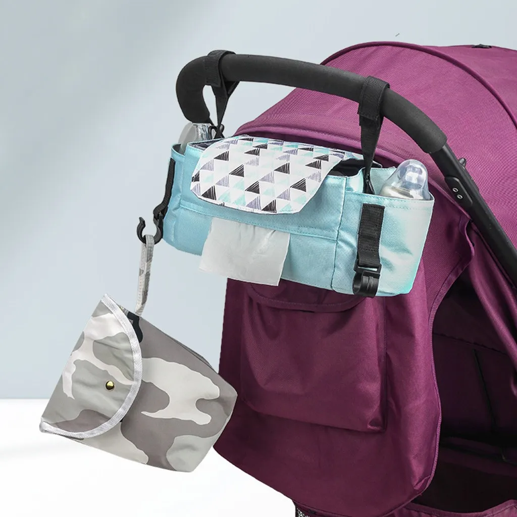 

Mommy Foldable Hanging Bag Multi-function Large Capacity Baby Products Stroller Hanging Bag Storage Bag Shoulder Strap