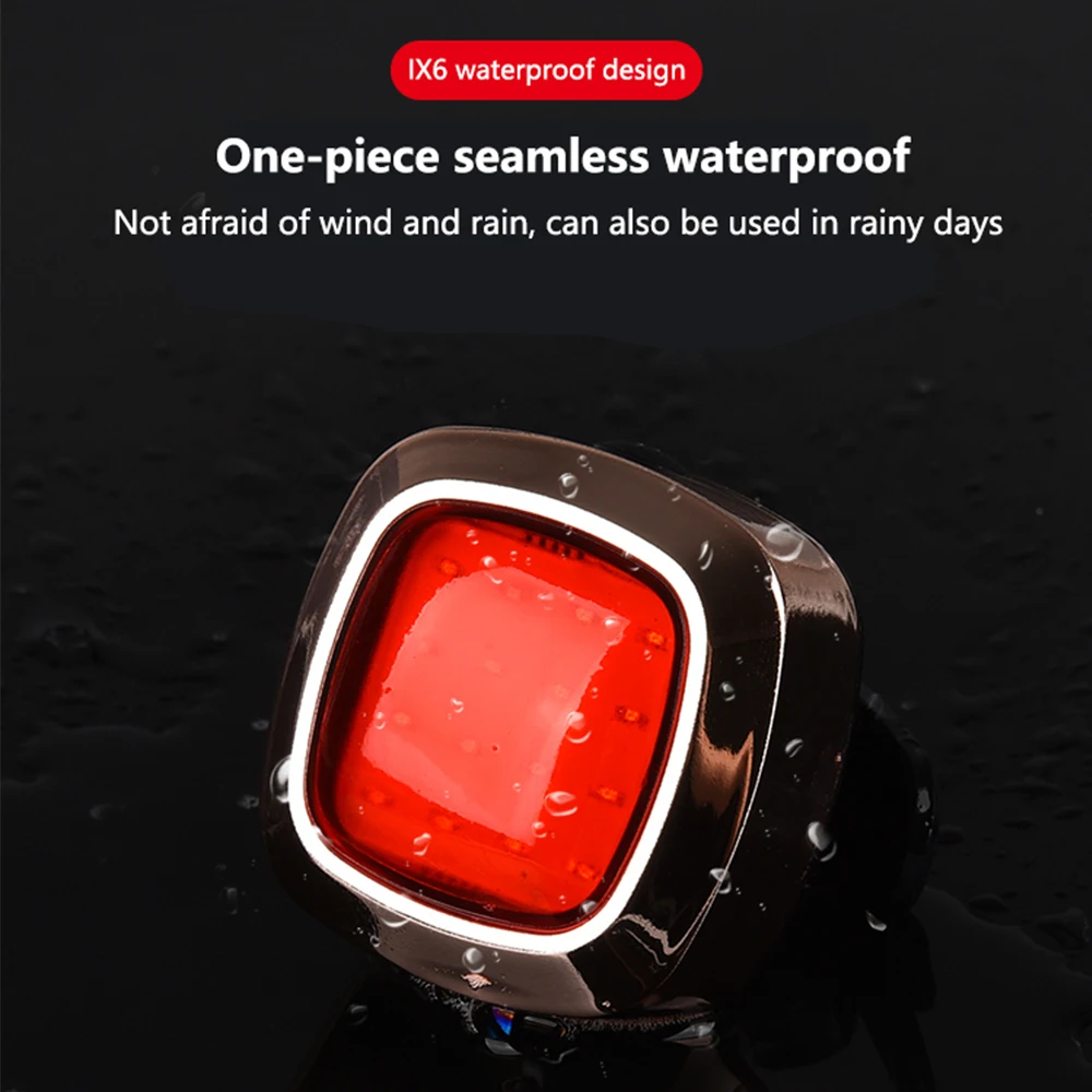 

Waterproof LED Bike Lights USB Rechargeable Mountain Bike Cycling Light Rear Tail Safety Warning Lamp