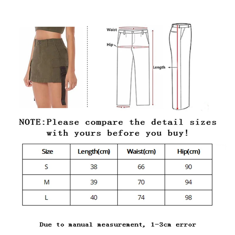 

Vangull Vintage High waist skirt women Korean Streetwear army green black cargo mini skirt sexy 2019 Summer New Casual Skirt