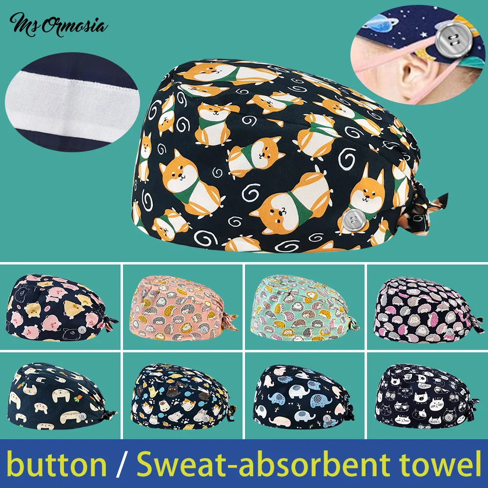 Высококачественные дышащие хлопковые Симпатичные шапки с рисунком из