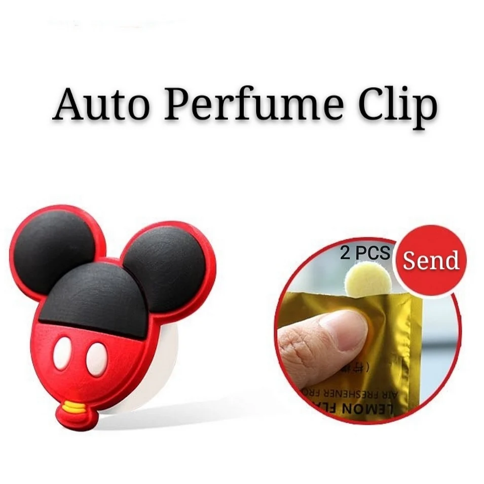 

5Pcs Cartoon Perfume Lovely Car Wholesale PVC Vent Fragrance Clip Air Freshener Cute Mouse Auto Accessories Lemon Flavour