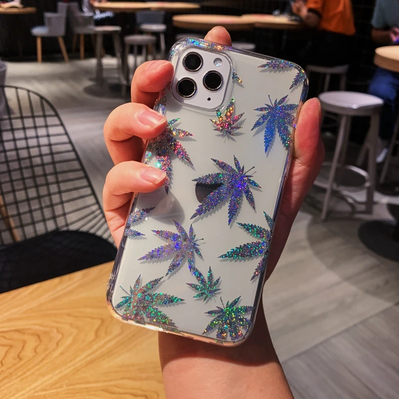 Голографический Блестящий Прозрачный мягкий силиконовый чехол из ТПУ для iPhone X XR