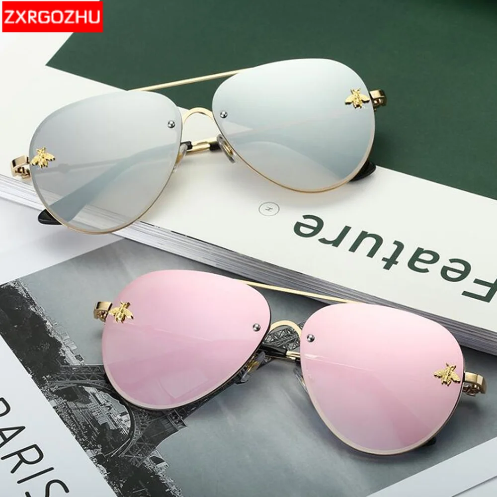 Солнцезащитные очки в овальной оправе UV400 женские роскошные брендовые