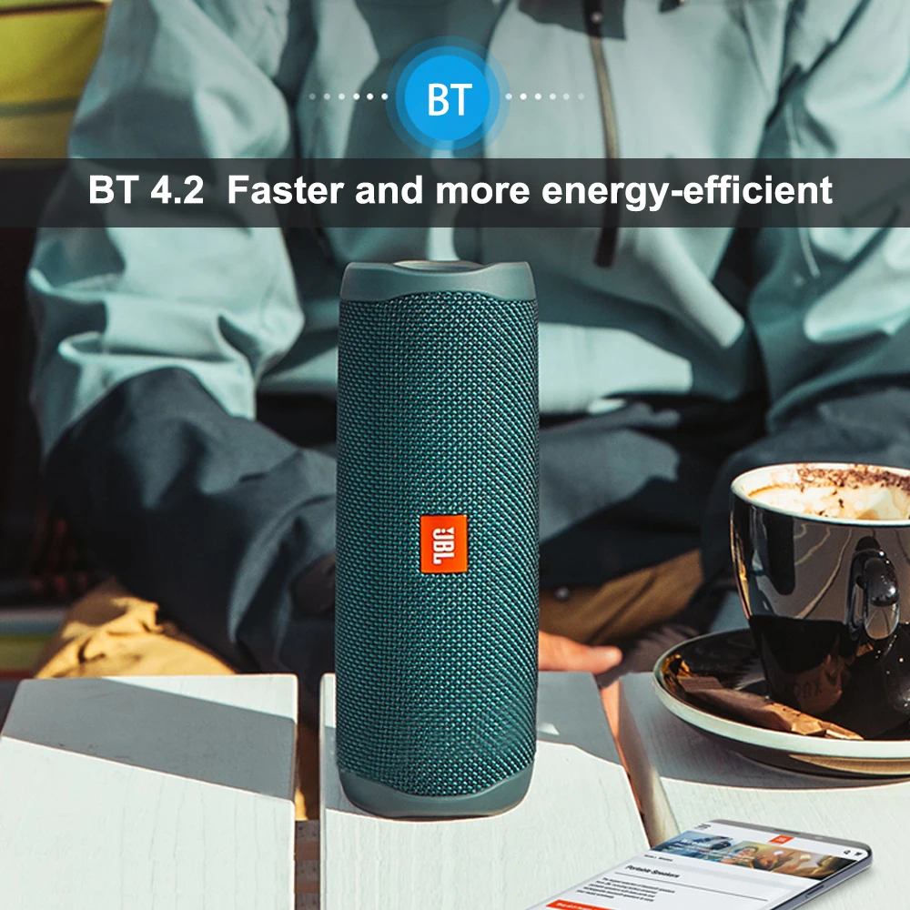 Беспроводная Портативная колонка JBL Flip 5 IPX7 водонепроницаемый Bluetooth басовый канал