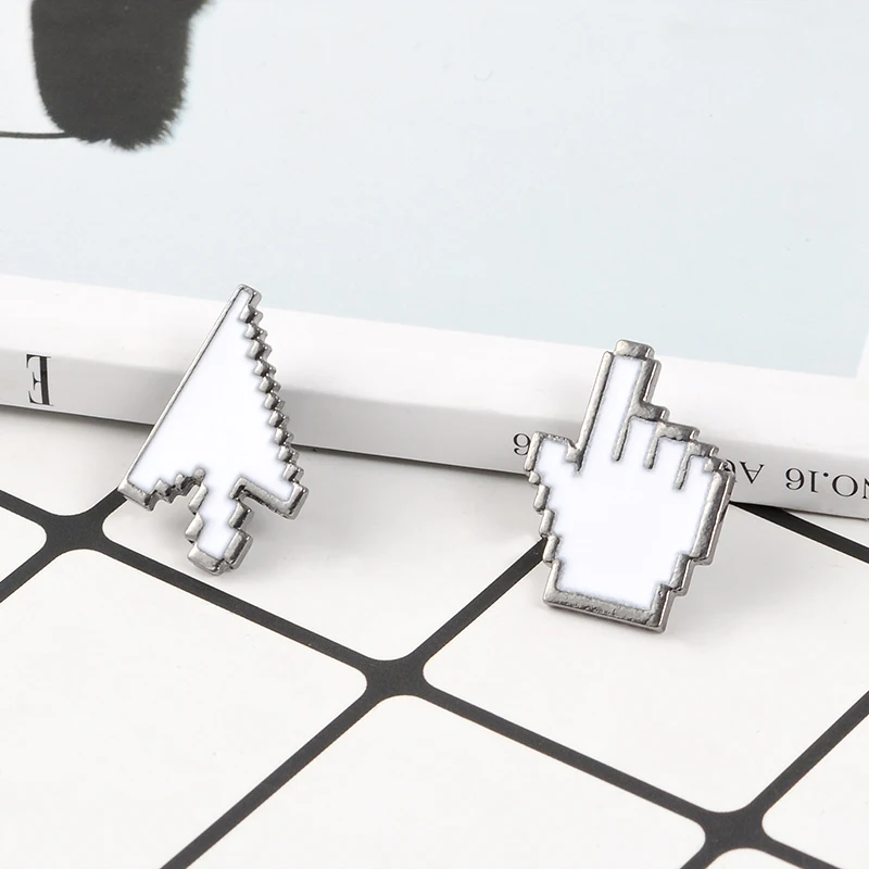 Курсоры эмаль на булавке Мышь стрелка ручной значок нагрудный знак брошь