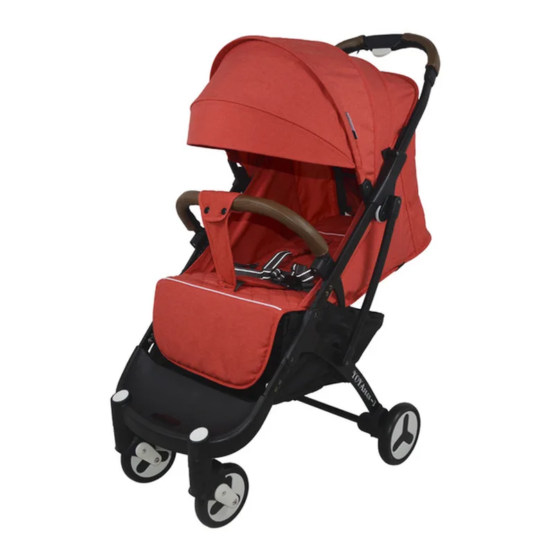 Легкая складная детская коляска Baby plus 3 портативная тележка летняя и зимняя белая