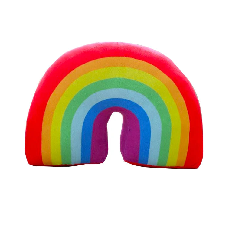

Cute Rainbow Shape Cushion Pillow Baby Calm Sleep Sofa Stuffed Dolls Plush Toys Gifts Kids Bed Room Decoration Photo Props
