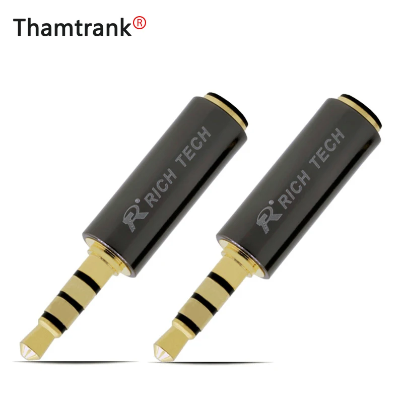 Разъем R 3 5 мм 4 полюсный позолоченный стерео разъем адаптер для наушников сделай