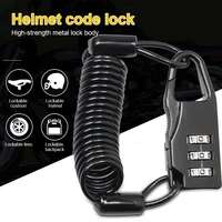1pcs bicycle lock high quality helmet password anti theft lockstitch mountain road bike accessories with steel wire wholesale