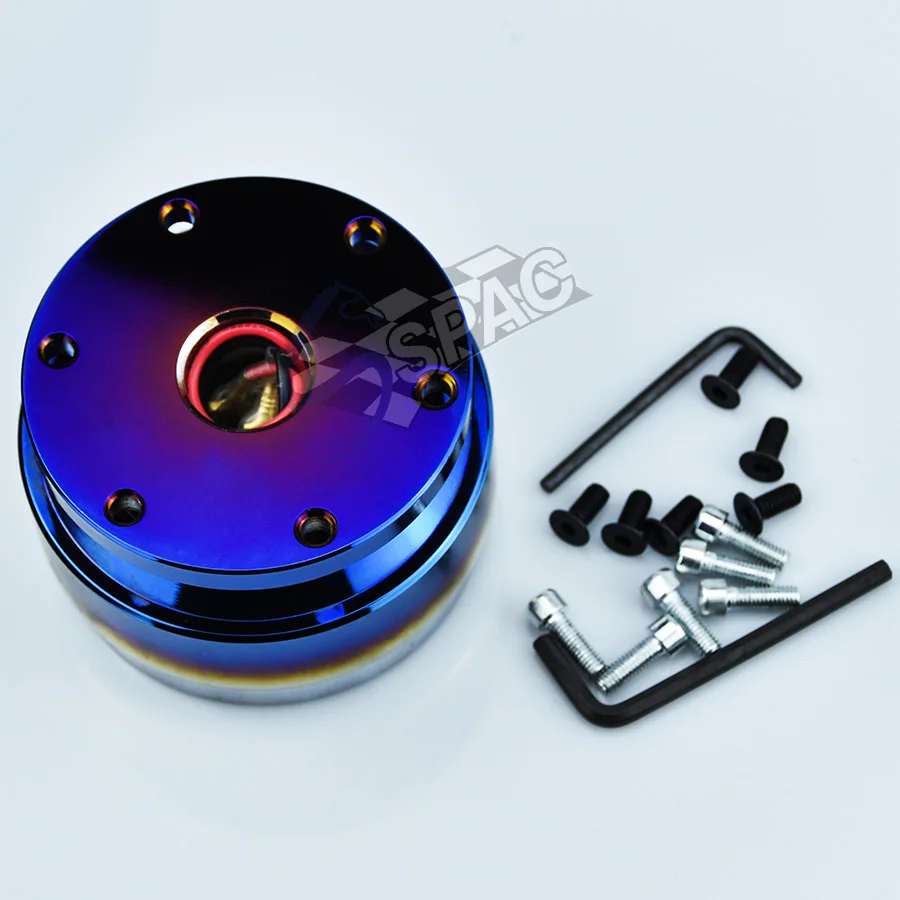 Универсальный Алюминиевый быстросъемный адаптер для рулевого колеса синего