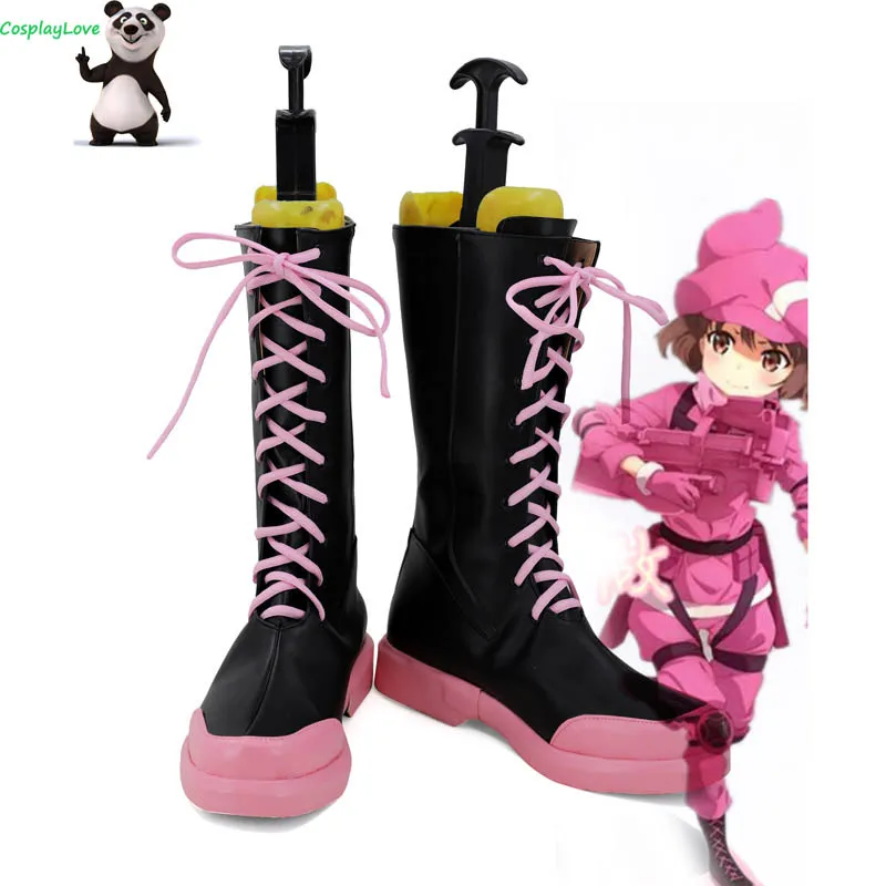 

Sword Art Online Alternative: Gun Gale Online Llenn Kohiruimaki Karen Black Cosplay Shoes Boots