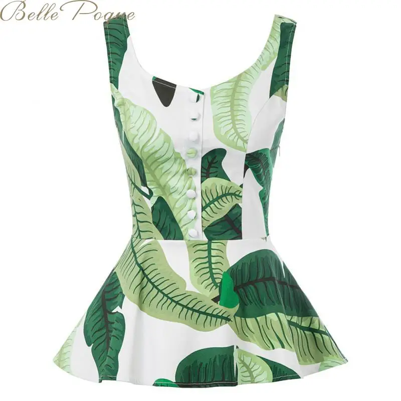 Belle Poque сексуальные топы с принтом женские рубашки открытыми плечами винтажный