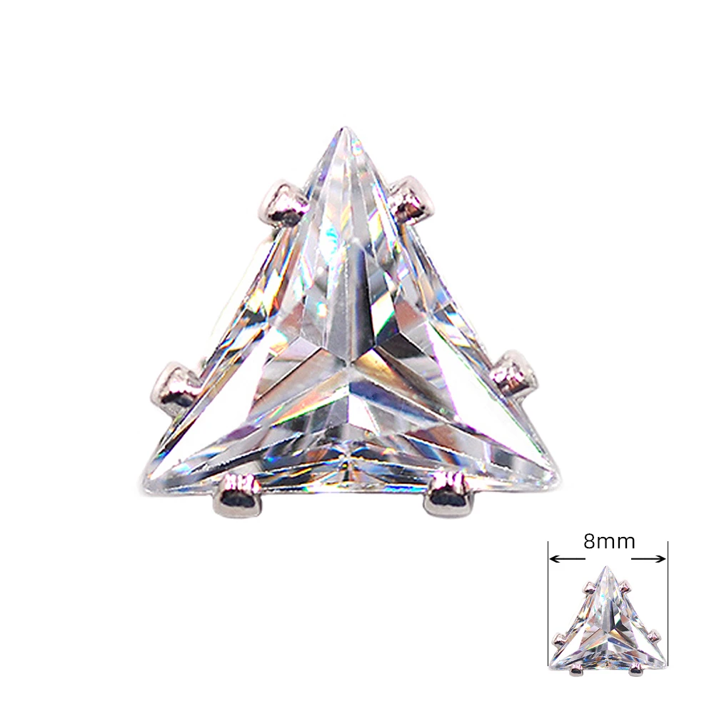 Принадлежности для шитья прозрачные кристаллы разных форм AAA + фианиты с