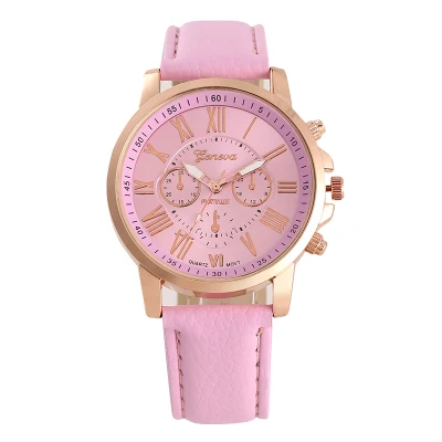 Женские и мужские наручные часы с кожаным ремешком Кварцевые аналоговые