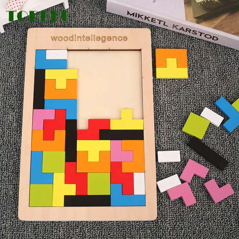 TOBEFU головоломки волшебный Tangram детская деревянная Развивающая игра Хобби Пазлы