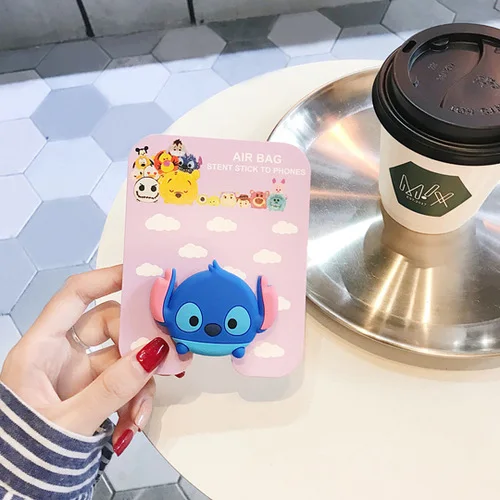 Stitch Универсальный держатель для телефона с воздушной подушкой, автомобильный держатель для телефона, растягивающийся Кронштейн для мобильного телефона, чехол для iphone с мультипликационным рисунком - Цвет: Stitch