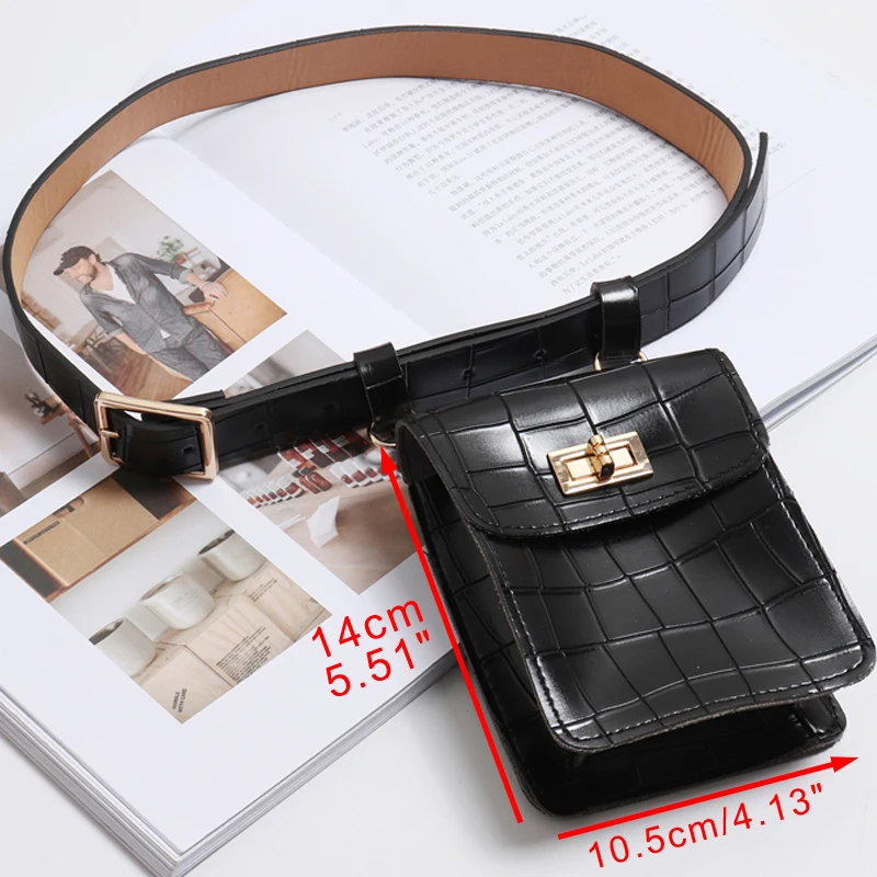 Женская поясная сумка из крокодиловой кожи черная красная верблюжья кожа