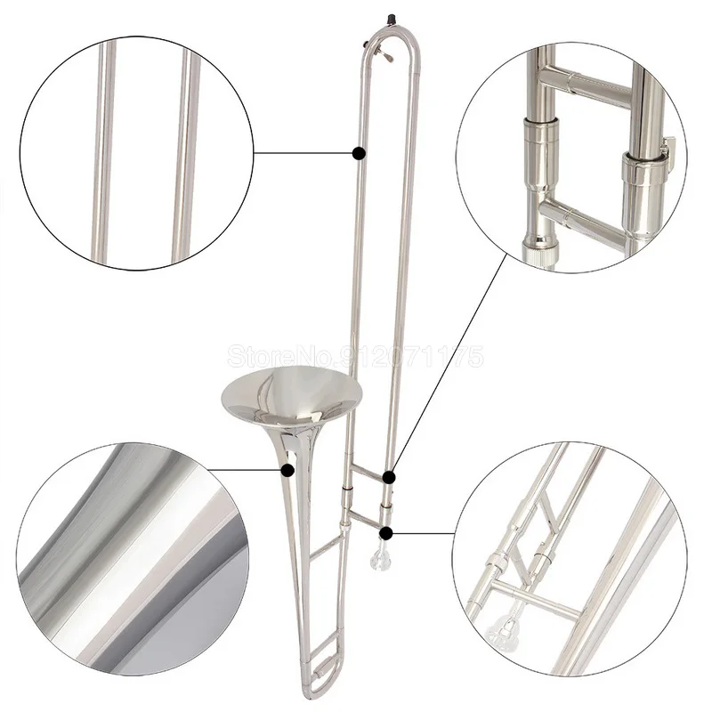 Bb ключ латунный тромбон музыкальный инструмент высококачественные инструменты