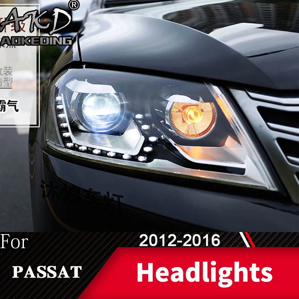 Передняя фара для автомобиля VW Passat B7 2012 2016 Европа головной светильник s туман