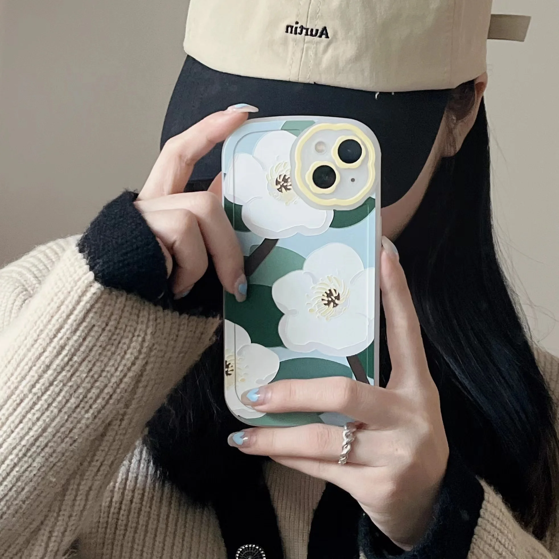 Fashion Cool Lotus Flowers Phone Case For iPhone 11 12 13 Pro XS Max X XR 7 8 Plus Lovely Camera Protect Silicone Back Cover |