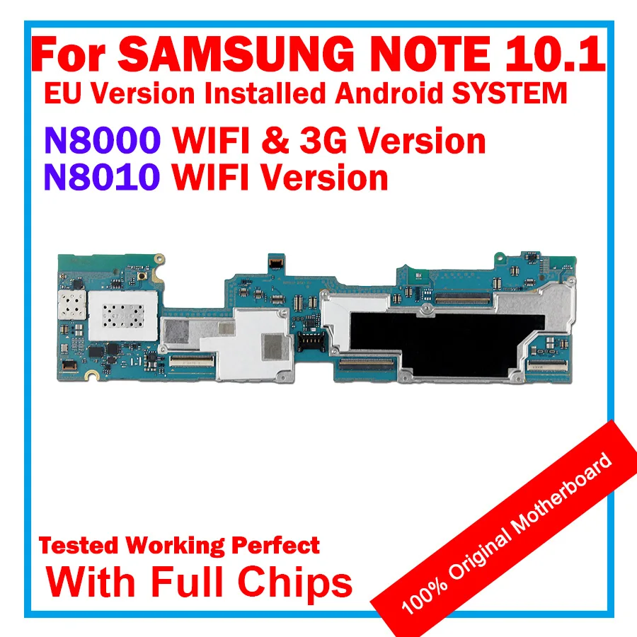 16 ГБ 100% оригинальная материнская плата для Samsung Galaxy Note 10 1 N8000 3G и Wi-Fi Android OS
