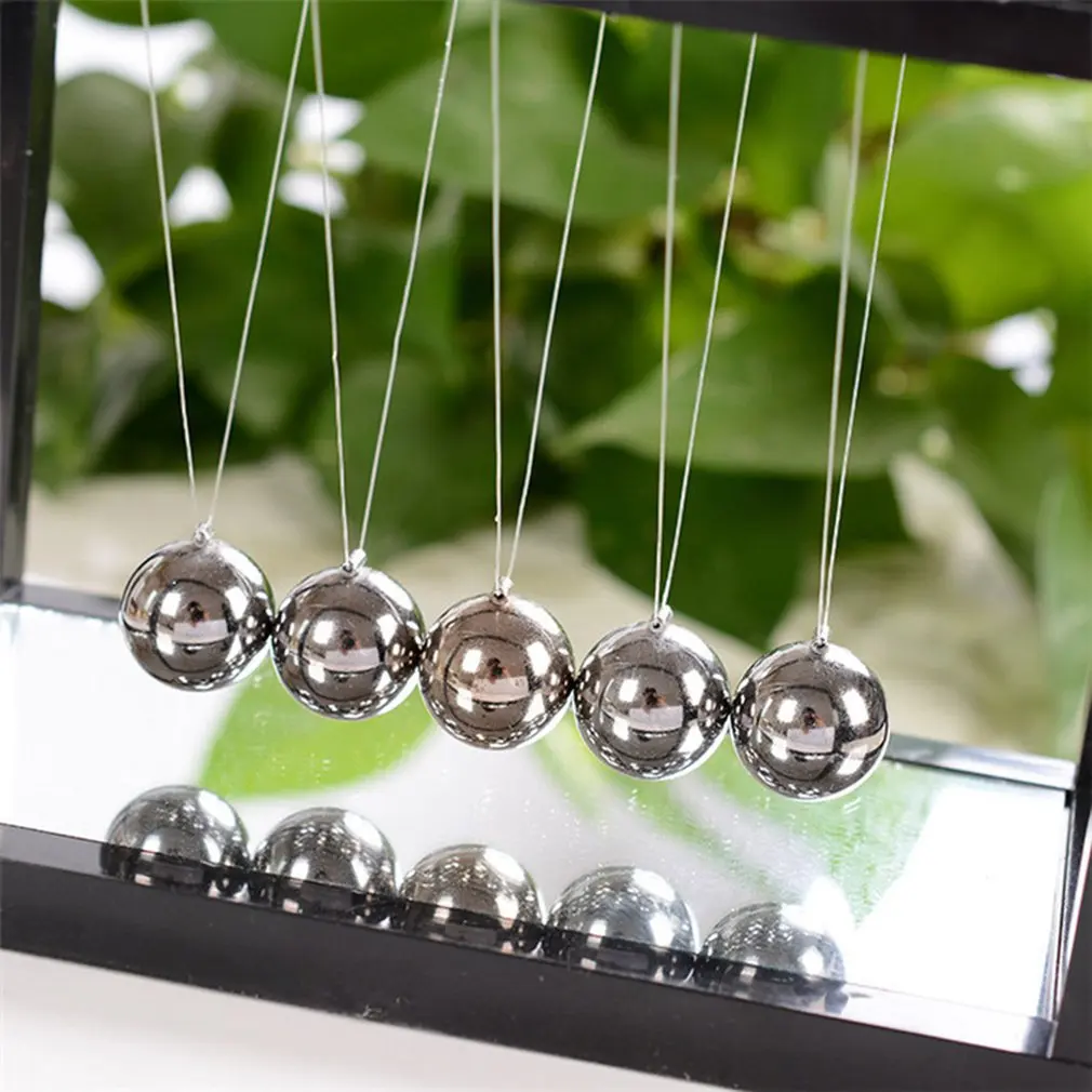 School Children Swing Pendulum Plastic Early Development Educational Desk Toy Newtons Cradle Steel Balance Physics Ball | Дом и сад