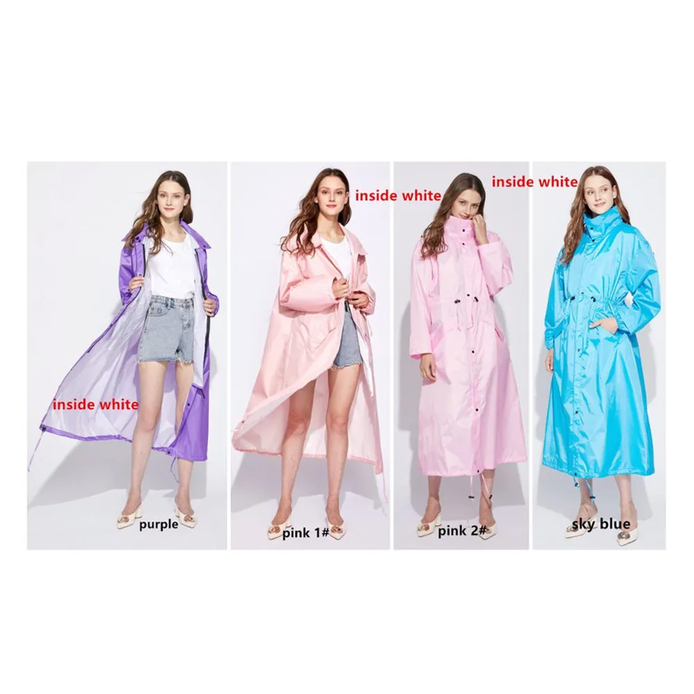 Длинный дождевик для женщин и мужчин водонепроницаемый прогулок пончо куртка Capa