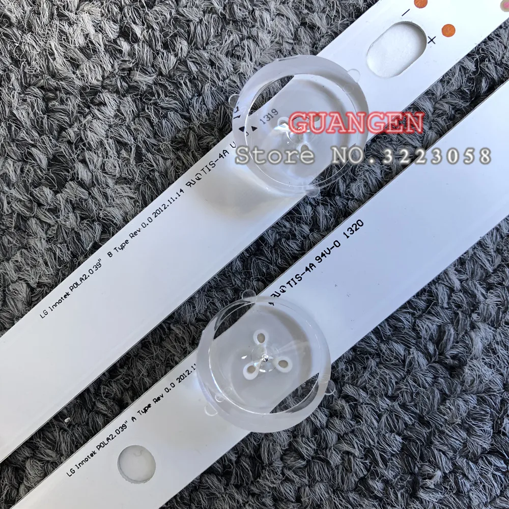 10 шт./набор = 80 шт. светодиодный Подсветка полосы для LG 3" ТВ 39LN5100 INNOTEK POLA2.0 39 39LN5300 39LA620S пола 2,0 39LN5400 HC390DUN-VCFP1