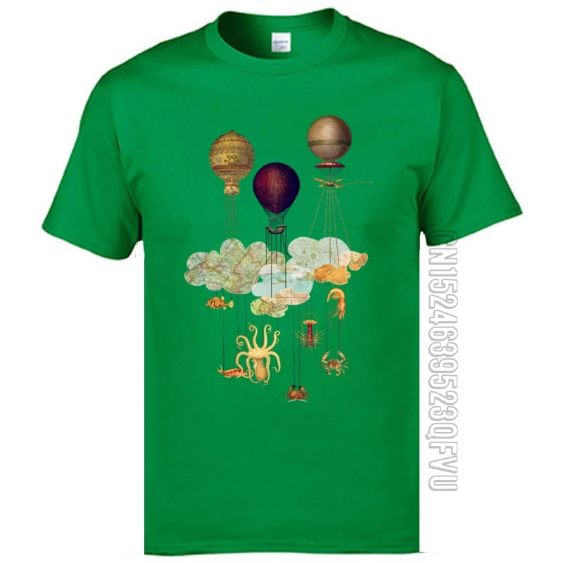 Брендовые Забавные футболки с рисунком огня воздушного шара осьминога краба