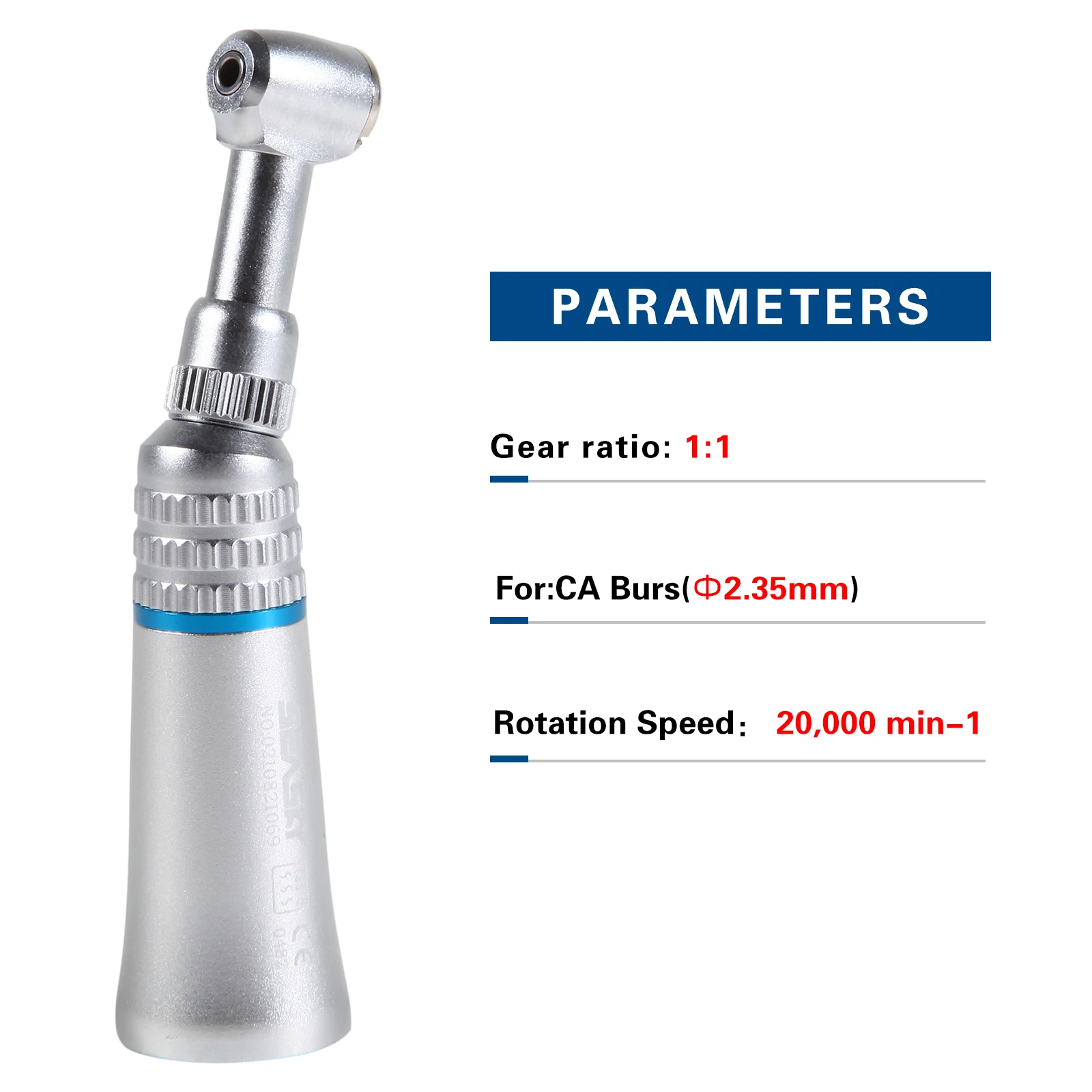 Стоматологическая ручная турбина с углом наклона соотношение 1:1 кнопка типа