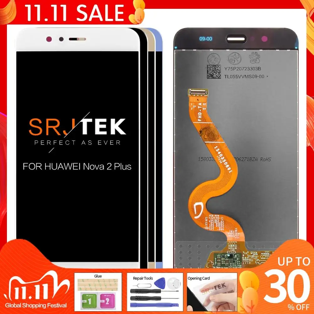 ЖК дисплей для Huawei Nova 2 Plus с сенсорным экраном и дигитайзером в сборе BAC L23 L03 Nova2 PIC