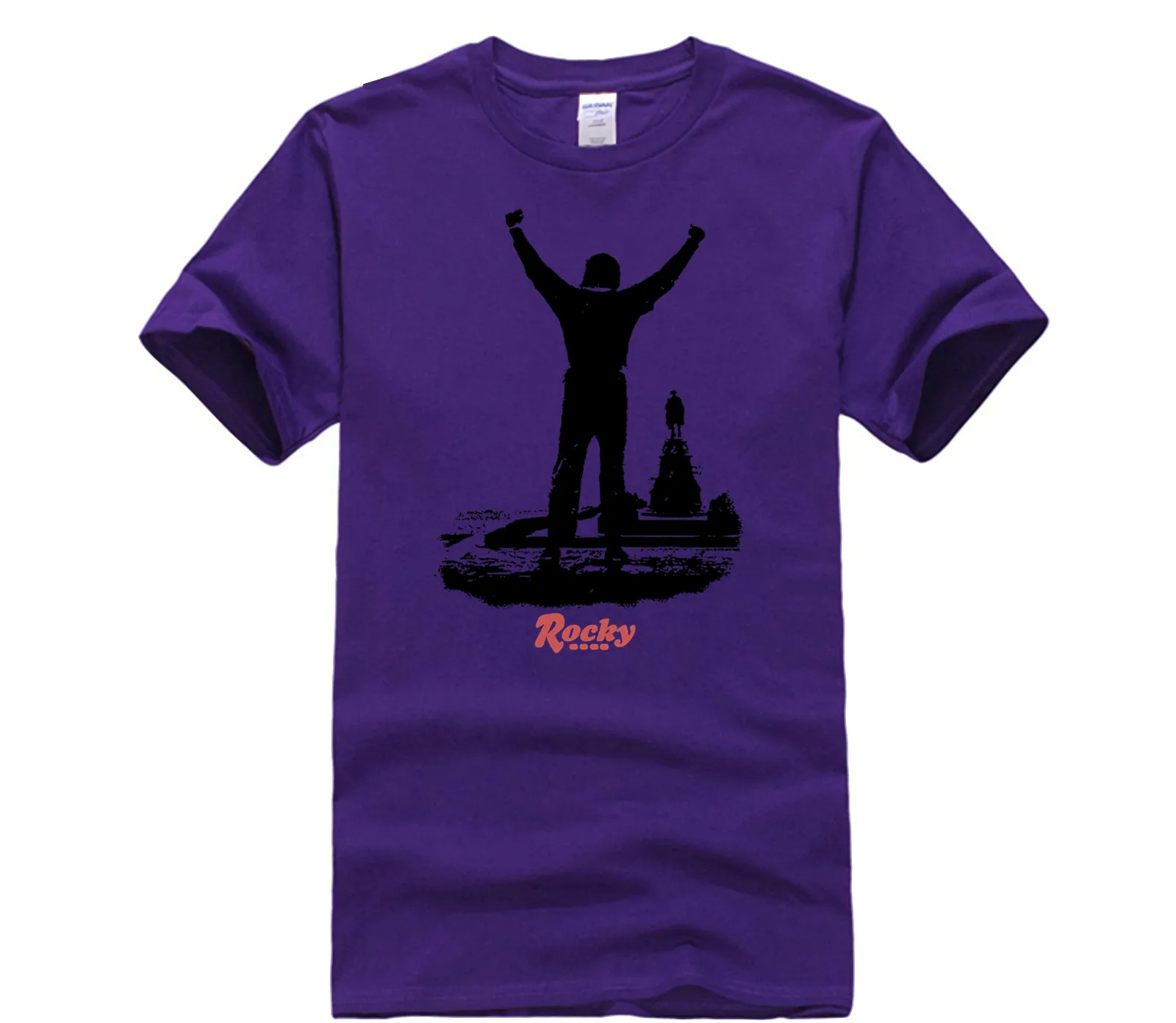 

Men's Cool Short-Sleeve Fashion Printed T-Shirt Arms Raised Rocky T Shirt