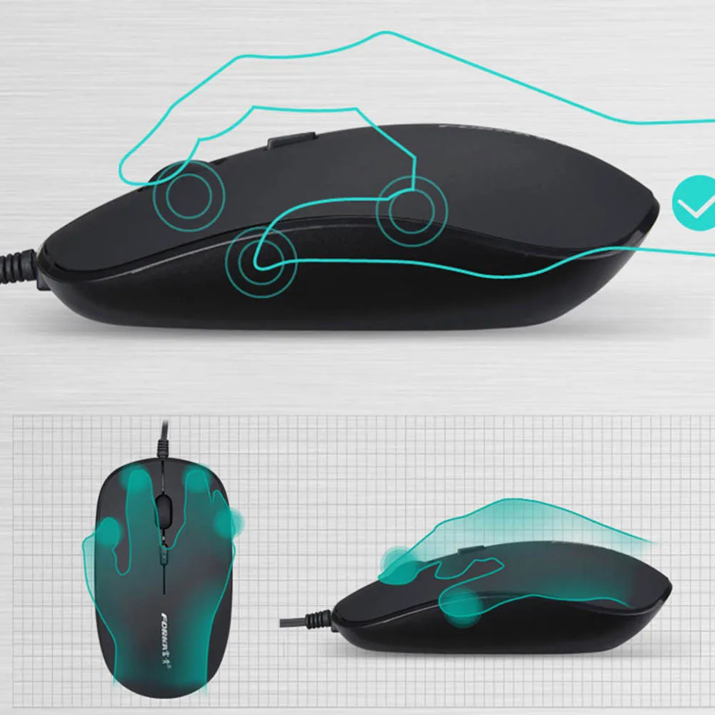 Новое поступление K9 универсальная 600/1000/1600DPI USB Бесшумная мышь для ПК и ноутбука