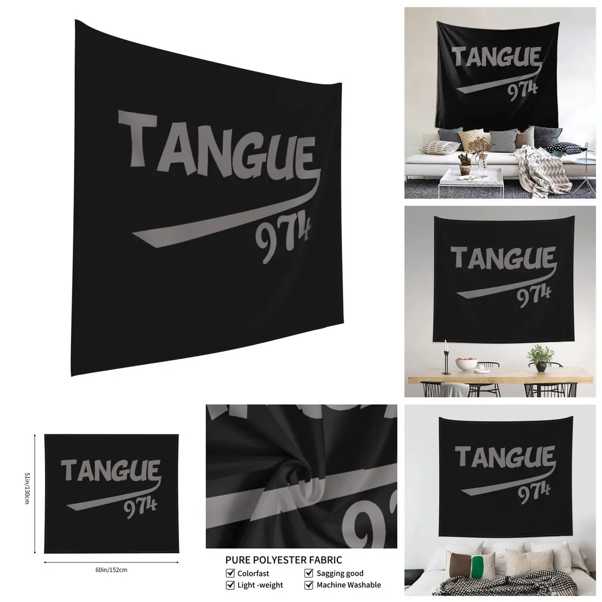 

Tangue 974 Reunion Islandby B Buzz Tapestry Hot Sale Tapestries Print Funny Sarcastic R248 decorative paintings