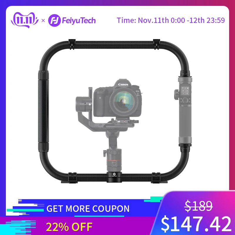 FeiyuTech Feiyu AK серия, двойной ручной складной набор, двойная ручка, крикет, ручка для AK2000 AK4000 AK4500 DSLR стабилизатор, карданный стабилизатор
