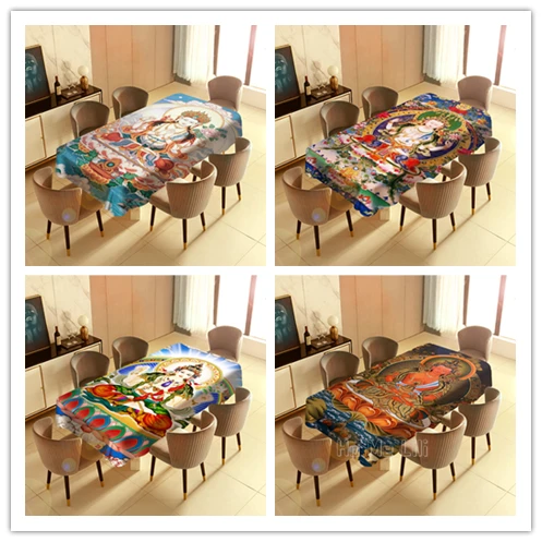 Живописная скатерть в китайском буддистском стиле | Дом и сад